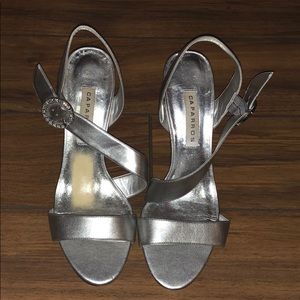 Caparros Metallic Silver Prom Heels